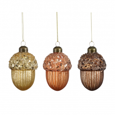 DQ-000758 Gland en verre assorti D5,5cm H8cm
