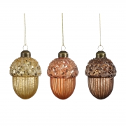 DQ-000758 Gland en verre assorti D5,5cm H8cm