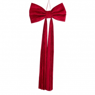 DQ-000774 Noeud en velours rouge L100cm H220cm
