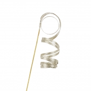 DQ-000793 Pic serpentin paillet&eacute; champagne H48cm