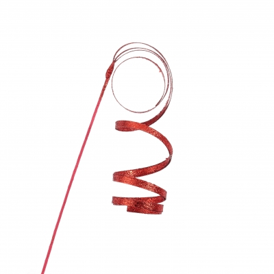 DQ-000795 Red glittery serpentine pick H48cm