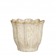 DQ-000800 White ceramic plant pot D16,5cm H14cm