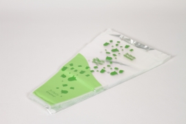 DW-000006Pack of 50 green cellophane lily of the valley covers 42x25,5cm