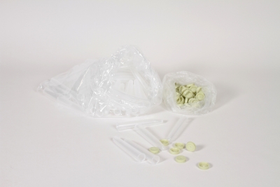DW-000010 Paquet de 100 tubes orchid�e en plastique transparent D1,9cm H10,9cm