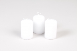 E2-000045 Box of 24 white cylinder candles D4cm H6cm