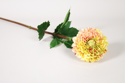 ED-000007 Yellow pink artificial dahlia H96cm