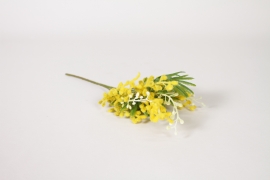 ED-000009 Piquet de mimosa artificiel jaune H38cm