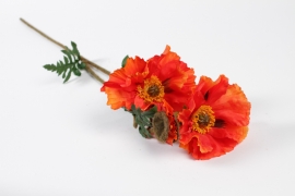 EE-000319 Red artificial poppy H90cm