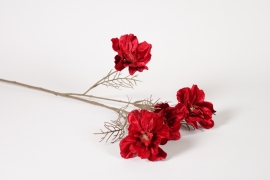 EE-000328 Cosmos velours artificiel rouge H83cm