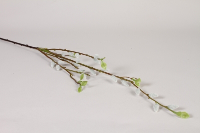 EE-000337 Branche de saule artificielle blanc H95cm