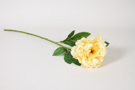 EE-000341 Pivoine artificielle jaune H77cm