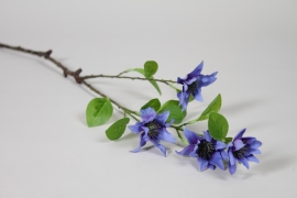 EE-000353 Blue artificial clematis H75cm