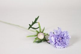 EE-000357 Scabiosa artificielle bleu H57cm