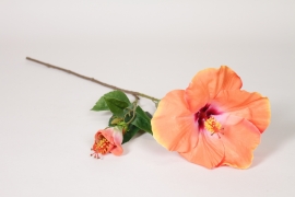 EE-000361 Artificial orange hibiscus H65cm