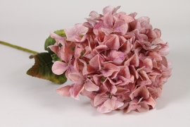 EE-000369 Pink artificial hydrangea H90cm