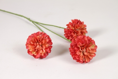 EE-000371 Artificial orange pom-pom dahlia H70cm