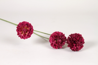 EE-000372 Dahlia pompom artificiel violet H70cm