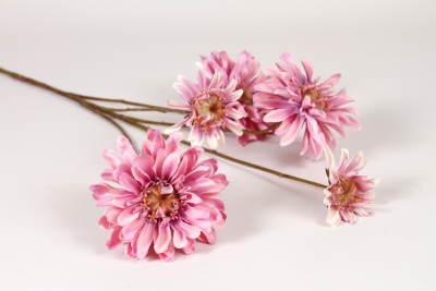 EE-000375 Artificial pink zinnia H90cm