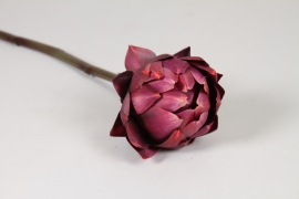 EE-000381 Artichaut artificiel violet H58cm