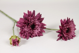 EE-000386 Helianthus artificiel aubergine H70cm