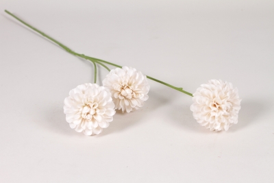 EE-000387 Dahlia pompom artificiel cr�me H68cm