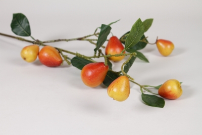 EE-000388 Branche poire artificiel orange jaune H90cm