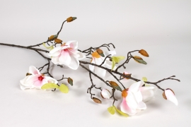EE-000403 Magnolia artificiel blanc et rose H105cm