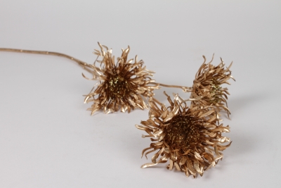EE-000407 Protea artificiel dor� H73cm