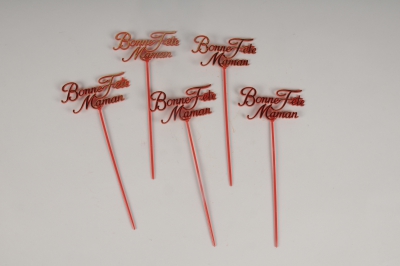 FM00Y8 Set of 12 picks Bonne F�te Maman H20m