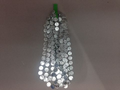 x131zy Garland of silver coins 270cm