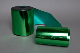 X087UU Green ribbon shiny metal 140mm x 50m