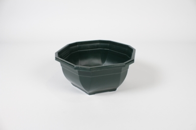 H7-000017 Coupe en plastique vert fonc� D23cm H10cm