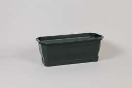 H7-000057 Green plastic planter 40x15cm
