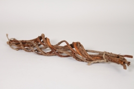 HM-000033 Paquet de 8 lianes en bois naturel torsad&eacute;es H50cm