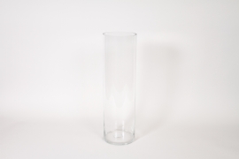 I0-000036 Glass cylindrical vase clear D15cm H50cm