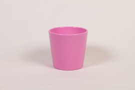 I0-000104 Orchid pot in glossy pink ceramic D13.5cm H12.5cm