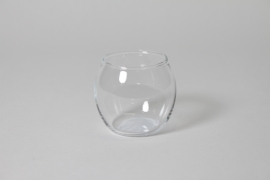 I0-000118 Ball-shaped vase in clear glass D7cm H6,8cm