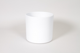I0-000120 Matte white ceramic planter D23cm H21,5cm