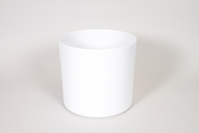I0-000121 Cache-pot c�ramique blanc mat D28cm H25,5cm