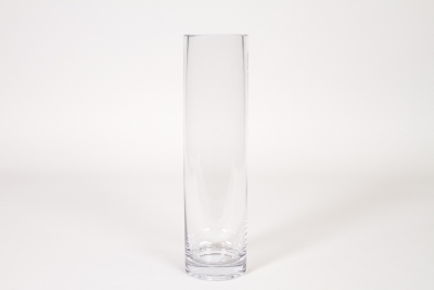 I0-000136 Clear cylindrical glass vase D8cm H30cm