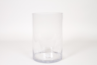 I0-000138 Clear cylindrical glass vase D20cm H30cm
