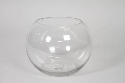 I0-000139 Vase en verre boule transparent D20cm H15cm