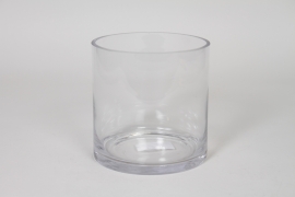 I0-000144 Vase en verre cylindre transparent D15cm H15cm
