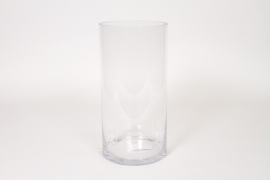 I0-000145 Vase en verre cylindre transparent D15cm H30cm