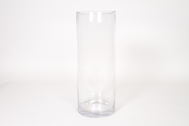 I0-000146 Clear cylindrical glass vase D15cm H40cm