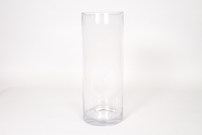 I0-000146 Vase en verre cylindre transparent D15cm H40cm