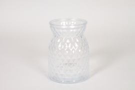 I0-000152 Clear glass vase D12cm H16cm