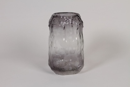 IH-000073 Vase en verre gris D13cm H22cm
