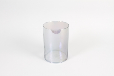 IH-000172 Vase cylindre en verre violet clair D14cm H20cm