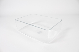 IH-000182 Jardinière en verre transparent 30.5x20.5cm H10cm